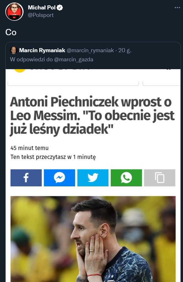 Antoni Piechniczek o obecnym Leo Messim... xD